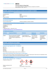 Ficha de Datos de Seguridad - DECA